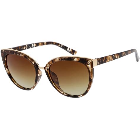 metal wrap cat eye sunglasses